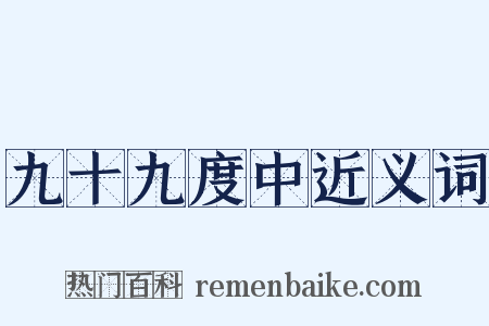 九十九度中近义词是什么意思的图片